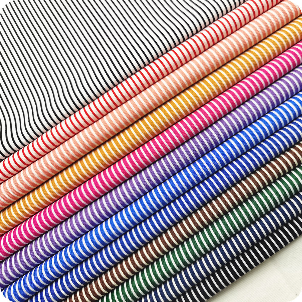 0.1cm chiffon striped printed fabric 100D four-sided bullet sliver printed clothing crafts toy fabric
