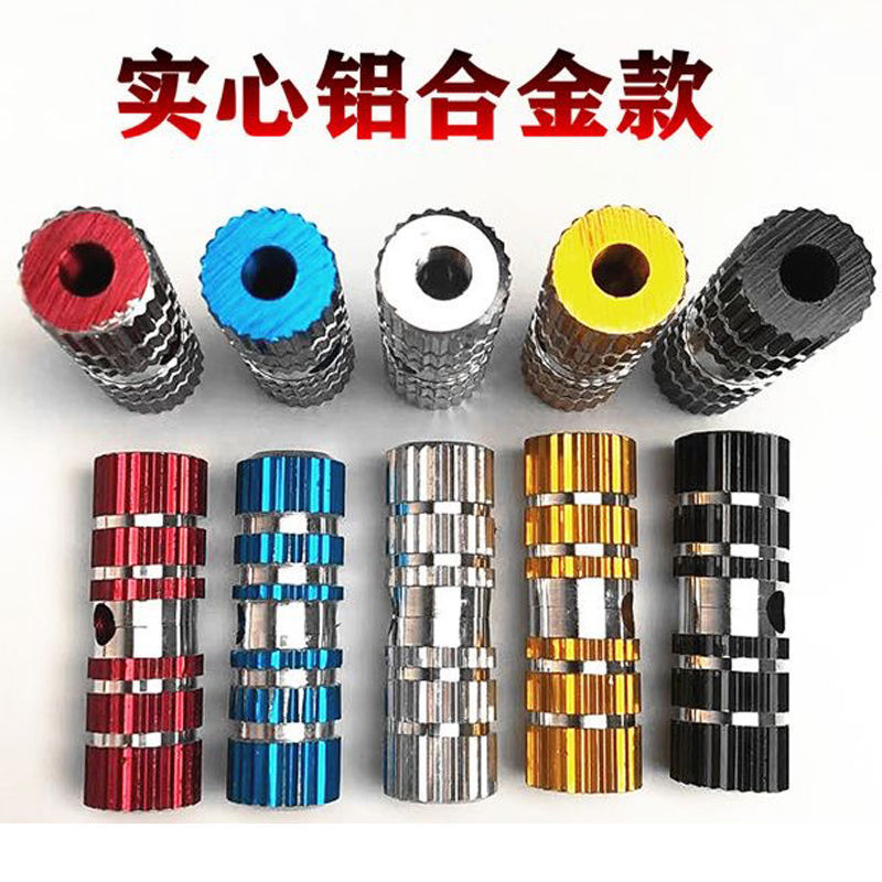 Bicycle aluminum alloy extended foot post bazooka solid foot post extended mountain bike rear seat pedal