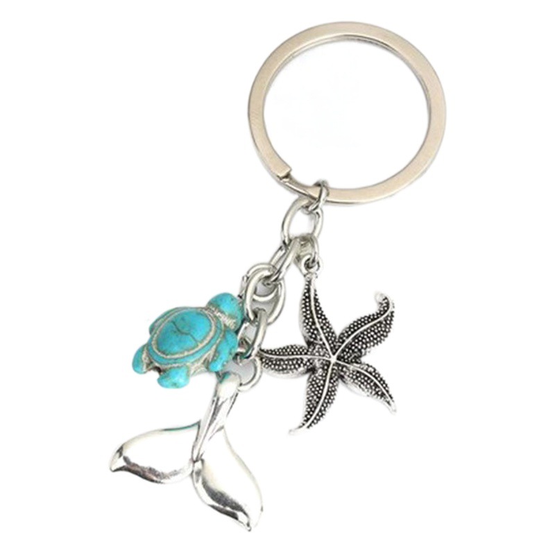 Turtle, Starfish, Mermaid Tail Keychain, Diver Gift, Popular Foreign Trade Cross-Border Wholesale, Teacher's Day Gift