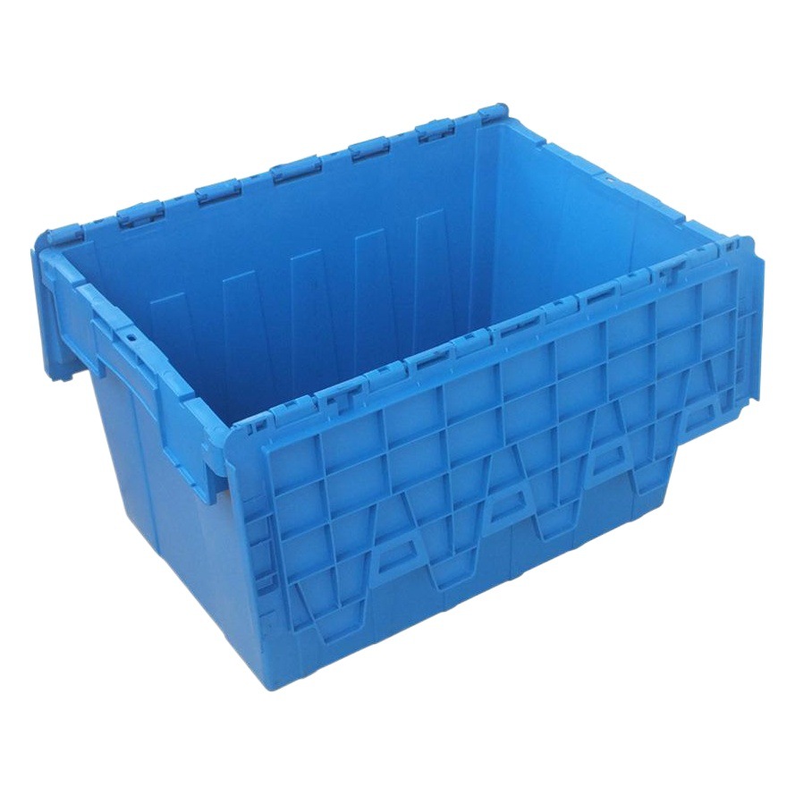 Flip logistics box oblique box with lid supermarket express refrigerated transport turnover box transit box plastic box