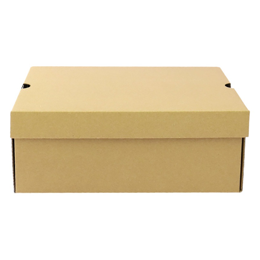 Huizhou Shenzhen Jiaxing Factory Kraft Paper Color Kidsren's Shoe Box Foldableing Box Flip-Top Box Storage Carton Tape-Free Box