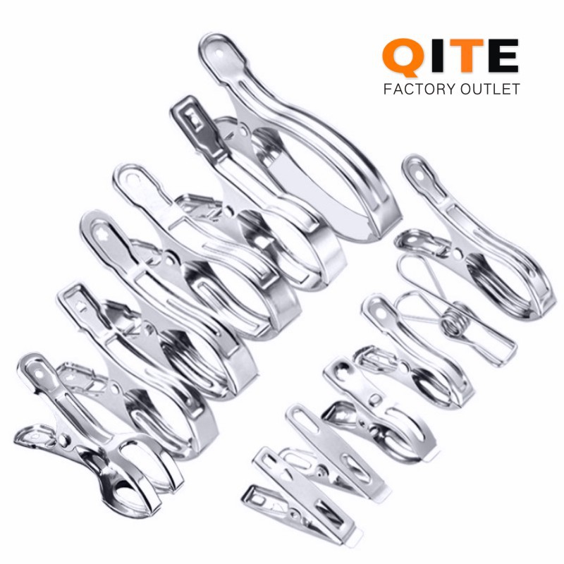 [Pack of 20] clip stainless steel windproof large quilt clip spring socks clip drying clothes clip