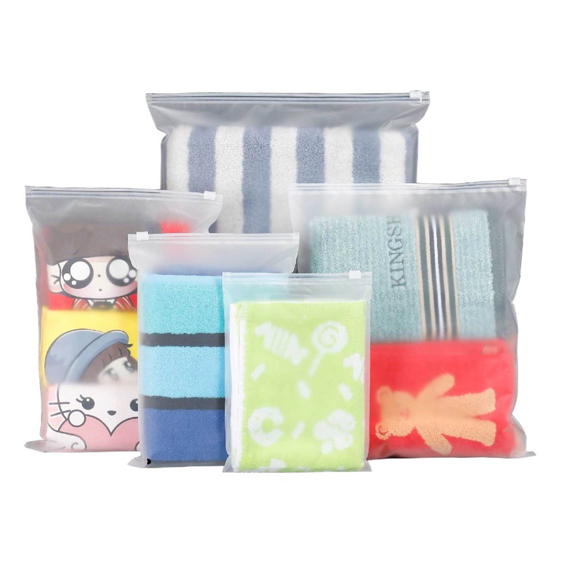 Cpe Frosted Zipper Bags for Socks and Underwear, Plastic Bags, Transparent Clothing Packaging Bags, Self-Sealing Bags for Underwear, Now Sealed Cpe