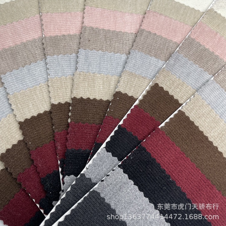 New knitted cashmere thin rib 1*1 single-sided rib pit TR nylon rib autumn and winter clothing fabric