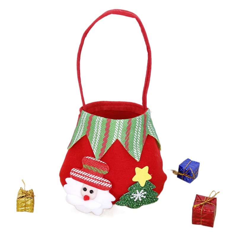 Christmas decorations gift Christmas hat non-woven Santa Claus snowman deer tote bag children creative candy