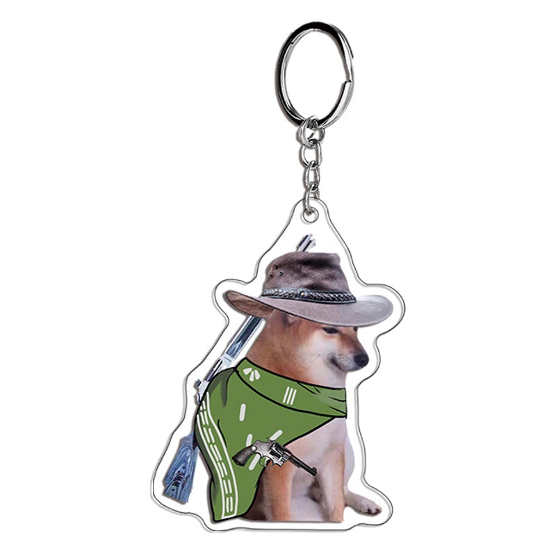 Cheems Akita Dog Chai Dog Keychain Cute Funny Pendant Little Red Book Shake Sound Hot Wholesale D-Made