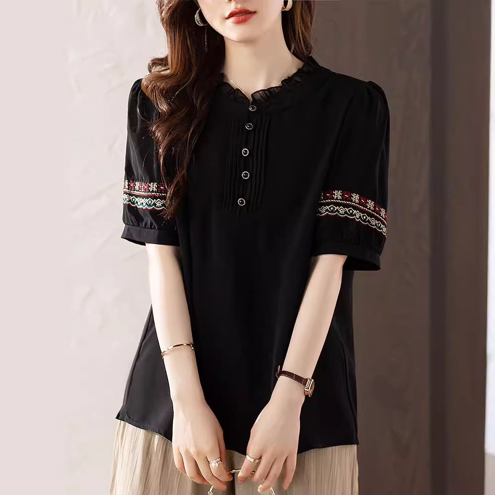 French Design Sense Top 2025 Summer New Slim Shirt for Women