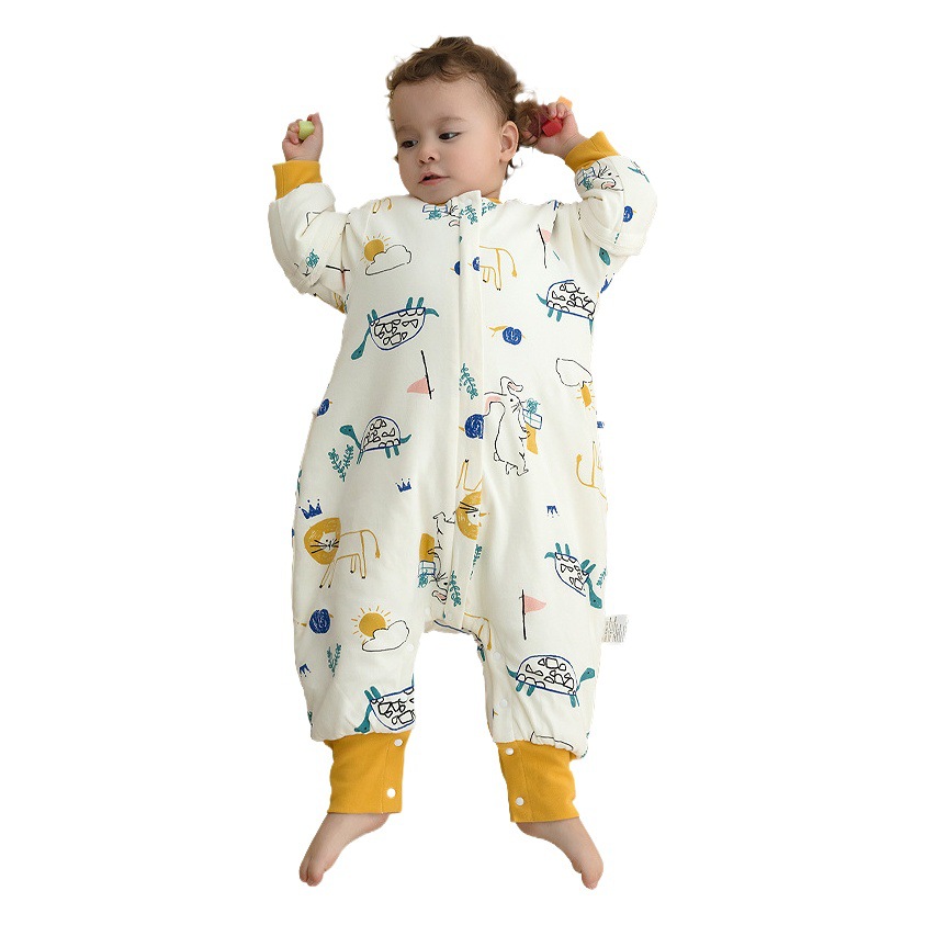 Picture of Sleeping bag baby autumn and winter thickened cotton children's cotton sleeping bag split leg baby kindergarten air-conditioned room Anti-kick quilt