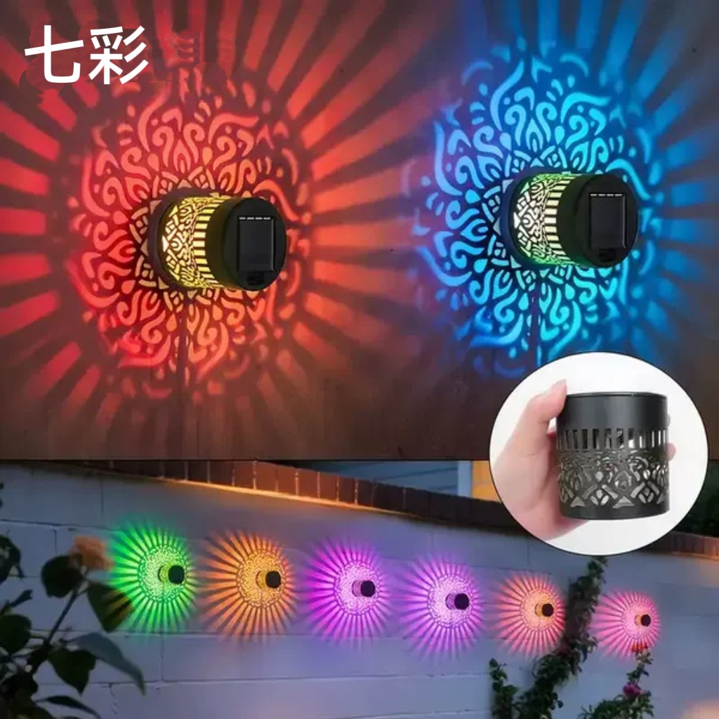 Picture of Cross-Border Amazon Solar Mandala Sunflower Sunflower Wall Lamp Garden Decoration Landscape Wall Lamp