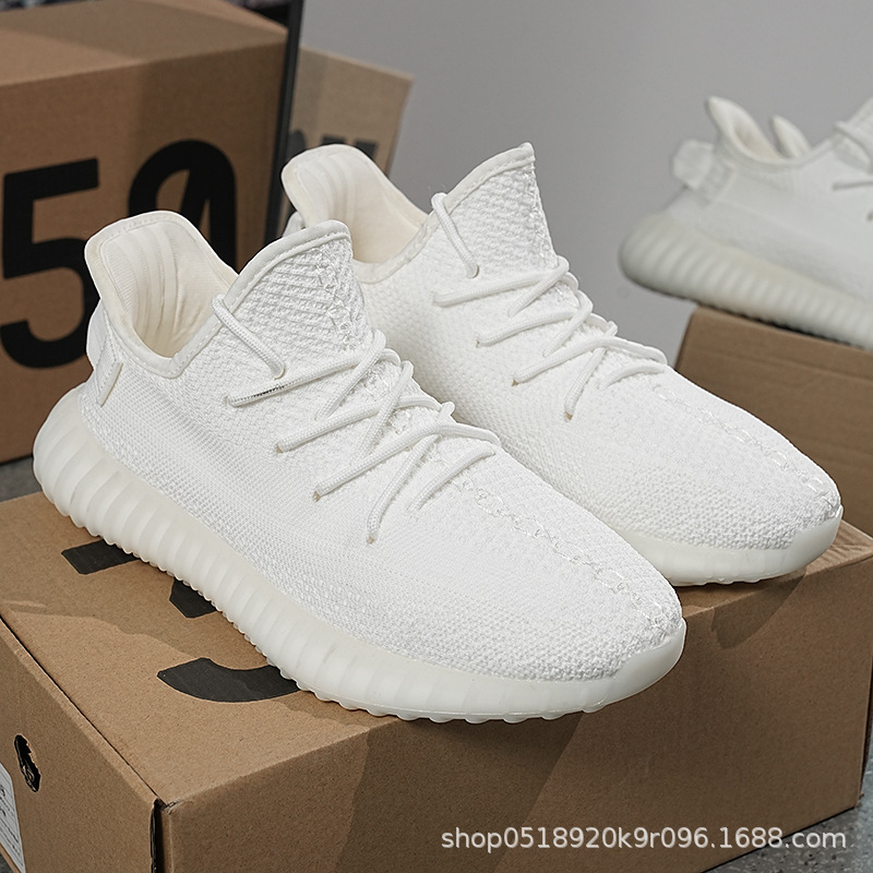 Boyi Coconut Shoes 350 Men's Shoes Casual Sports Shoes Casual All White Summer Breathable Gray Orange Lightweight Casual Shoes