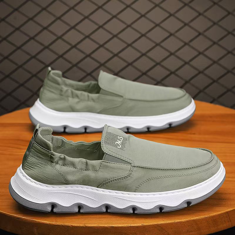 Ice Silk Canvas Men's Shoes Summer New Popular Style Lazy Slip-On Sports and Leisure Sneakers Old Beijing Cloth Shoes