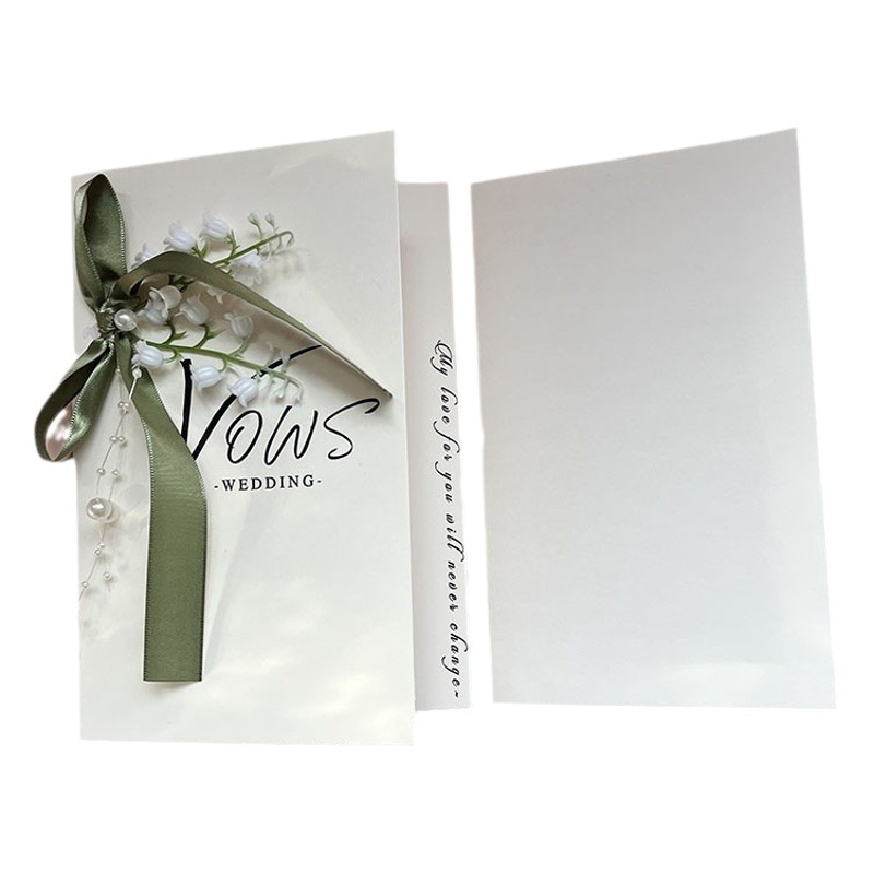 Wedding oath card wedding bride bridegroom couple oath speech this card handwritten Mori style fresh oath book