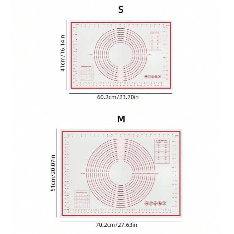Picture of Cross-border hot sale thickened baking mat special silicone pad kneading mat extra large size 45*60 kneading mat with scale