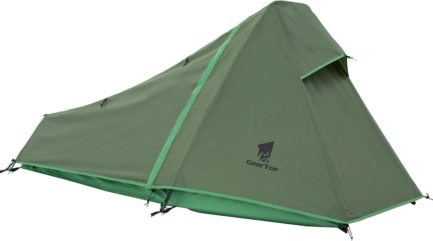 Picture of cross-border single mountaineering tent outdoor field equipment camouflage rainproof pyramid tent winter camping tent