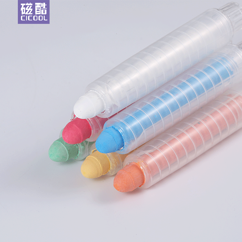 12-color dust-free chalk children's graffiti color chalk Office teaching water-soluble chalk early education color painting brush