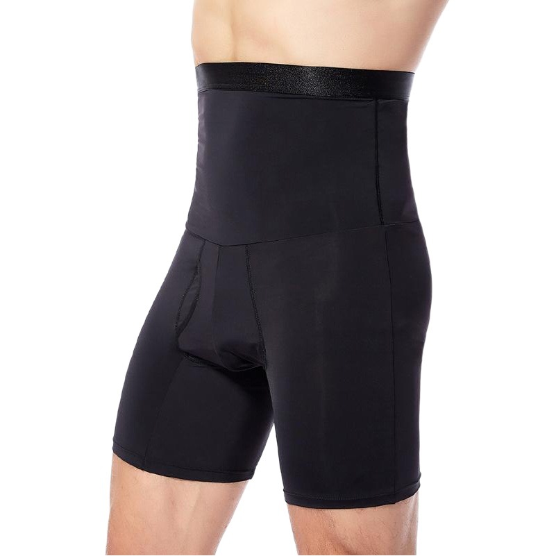 Men's High-waist Shaping Pants Ice Silk Belly-tucking Hip-lifting Pants Plastic Waist Half-length Underwear Base Extra Large Size Restraint Belly Pants