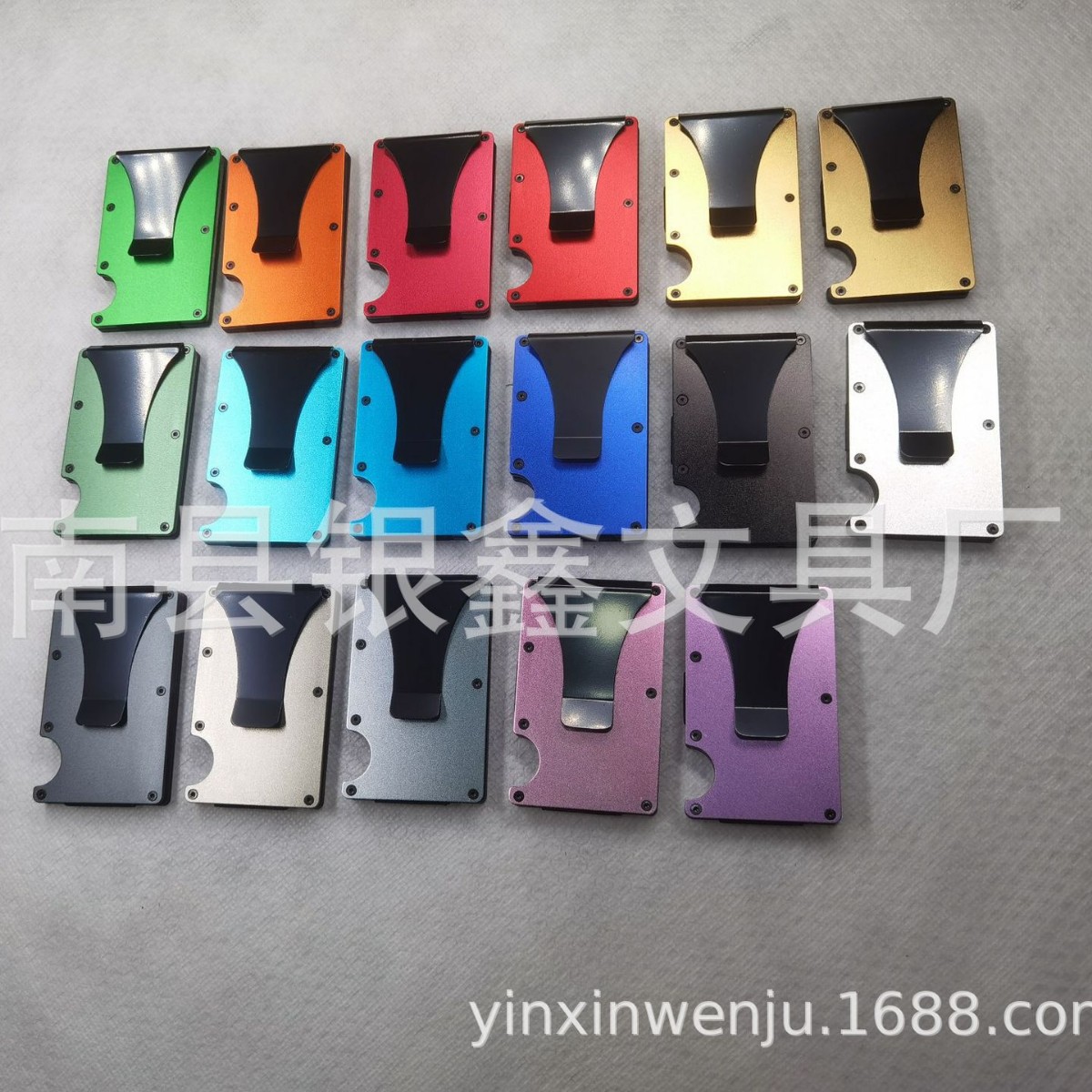 Picture of Factory Hot Sale RFID Multifunctional Carbon Fiber Wallet Credit Card Anti-theft Brush Metal Card Holder Business Card Holder
