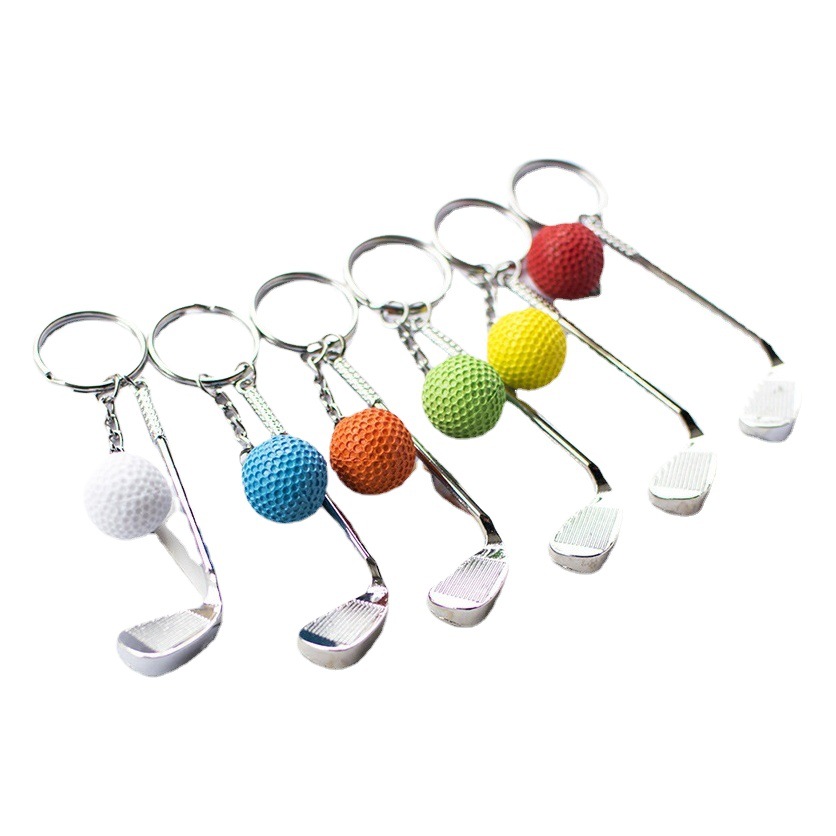 Creative mini simulation golf key chain pendant sports fans small gift souvenirs