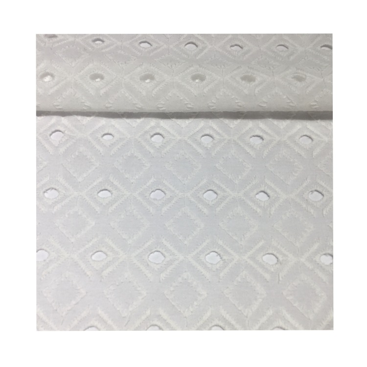 Picture of Lace Fabric ins Summer Embroidery Diamond Cotton Embroidery Fabric Women's Embroidery Perforated Hollow Embroidered Cloth
