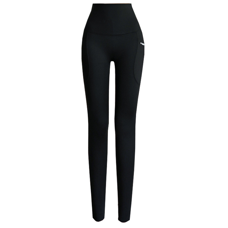 Picture of Lamb Velvet Double Flap Pocket Pants Shark Pants for Women, High-Waist Outer Wear, No Awkward Line Yoga Pants, Fleece-Lined, Warm, Large Size Leggings