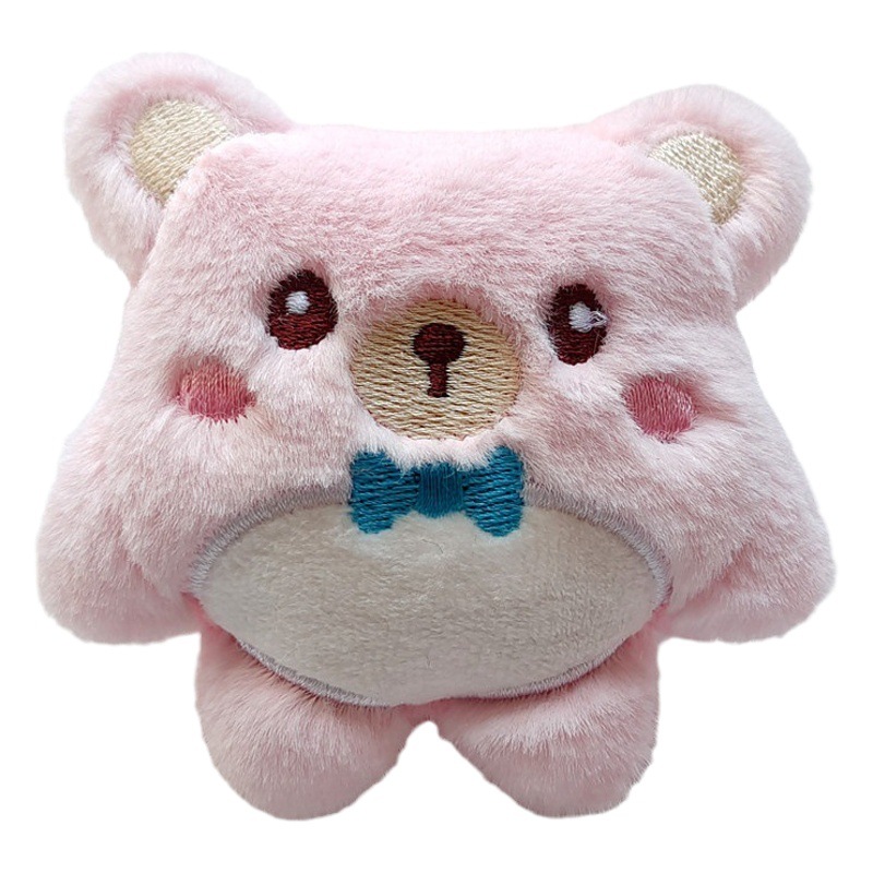 Cartoon Plush Doll Pendant Cute Chubby Bear Brooch Student Bag Doll Pendant Doll Machine Small Gift
