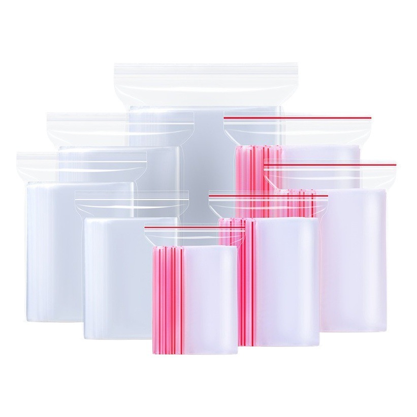 5 silk PE ziplock bag transparent small size sealed pocket plastic disposable storage bag jewelry packaging bag wholesale