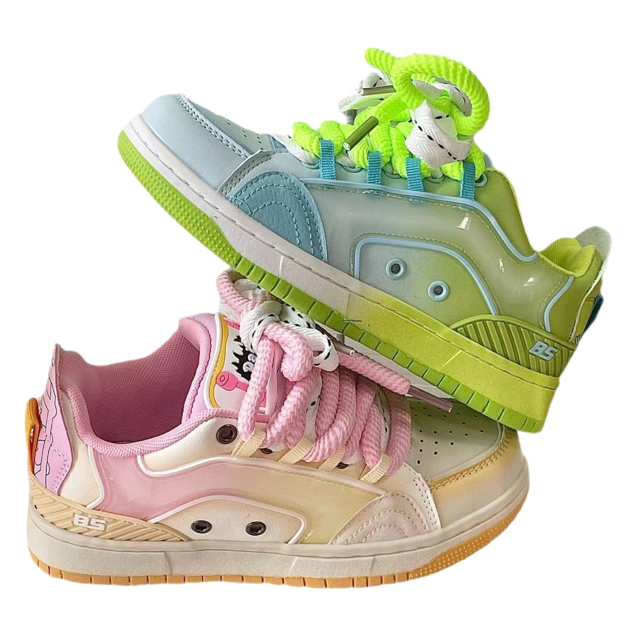 Mandarin Duck color matching niche men's board shoes student 2023 new dopamine casual all-Match platform design sense sneaker