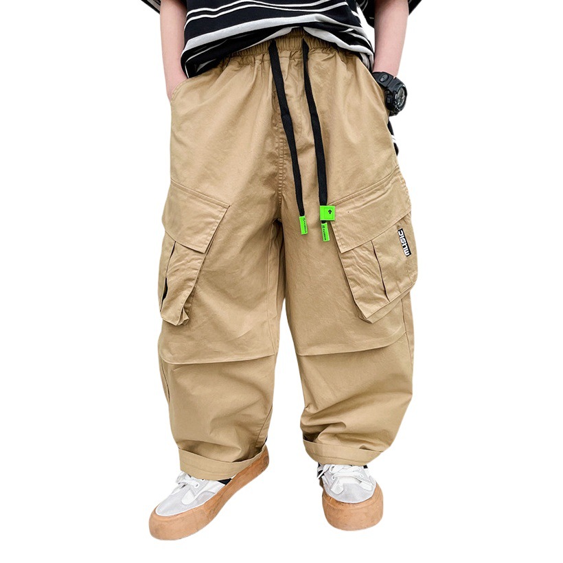 Boys' Summer Pants Fashionable Handsome Boys Crane Pants 2023 New Children's Mosquito-proof Pants Summer Fried Street