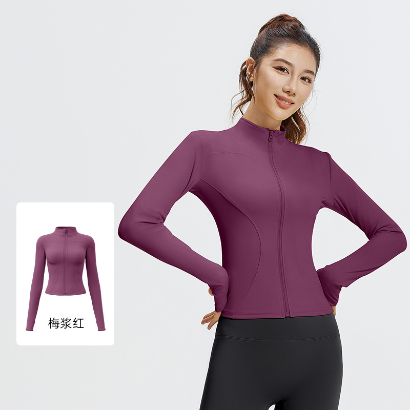 Picture of Juyitang's New Nude Yoga Jacket Slimming Breathable Running Fitness Sports Jacket for Women