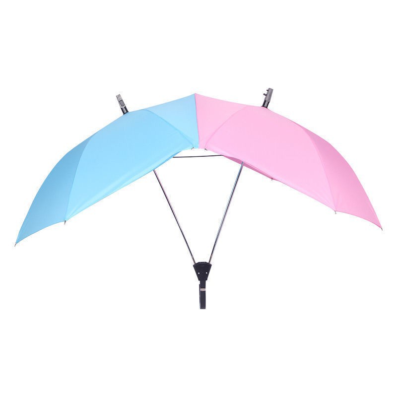 Picture of Cross-Border Popular Double Couple Umbrella One-Piece Automatic Sunny and Rainy Umbrella Creative Sun Protection Umbrella Large Double Parasol Wholesale