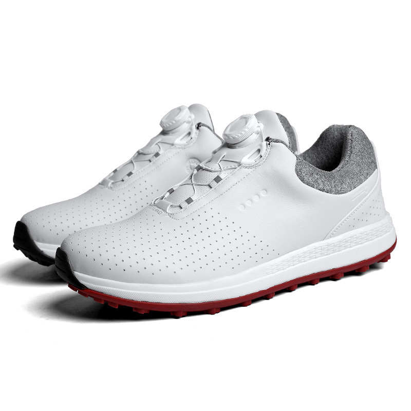 Picture of men's professional golf shoes new swivel buckle spikeless golf training sneaker plus size 40-47