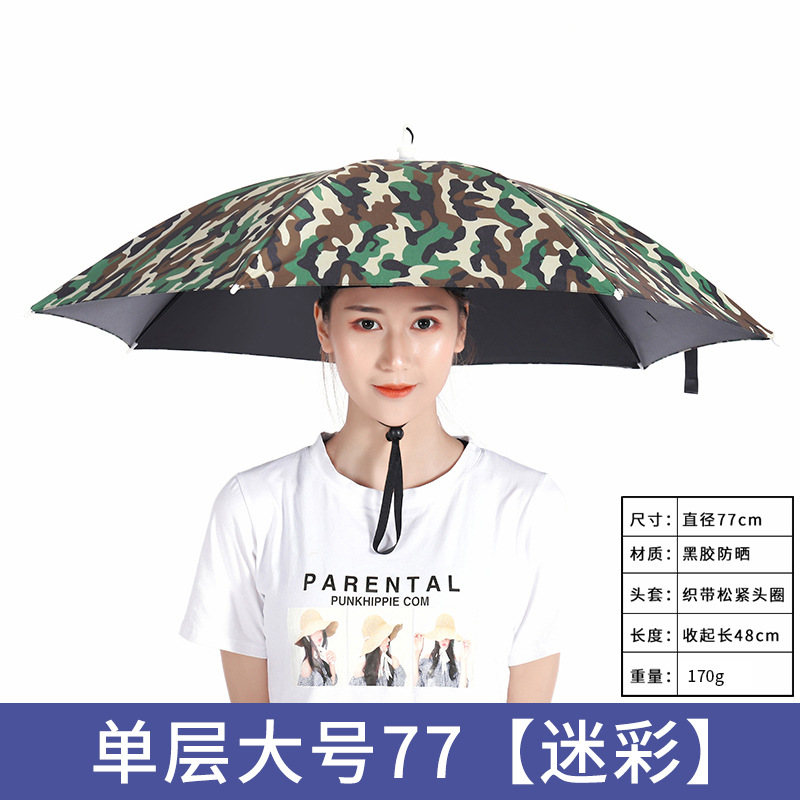 Picture of Large wholesale double-layer wind-resistant sturdy umbrella cap large folding dual-use sturdy sunshade umbrella custom advertising