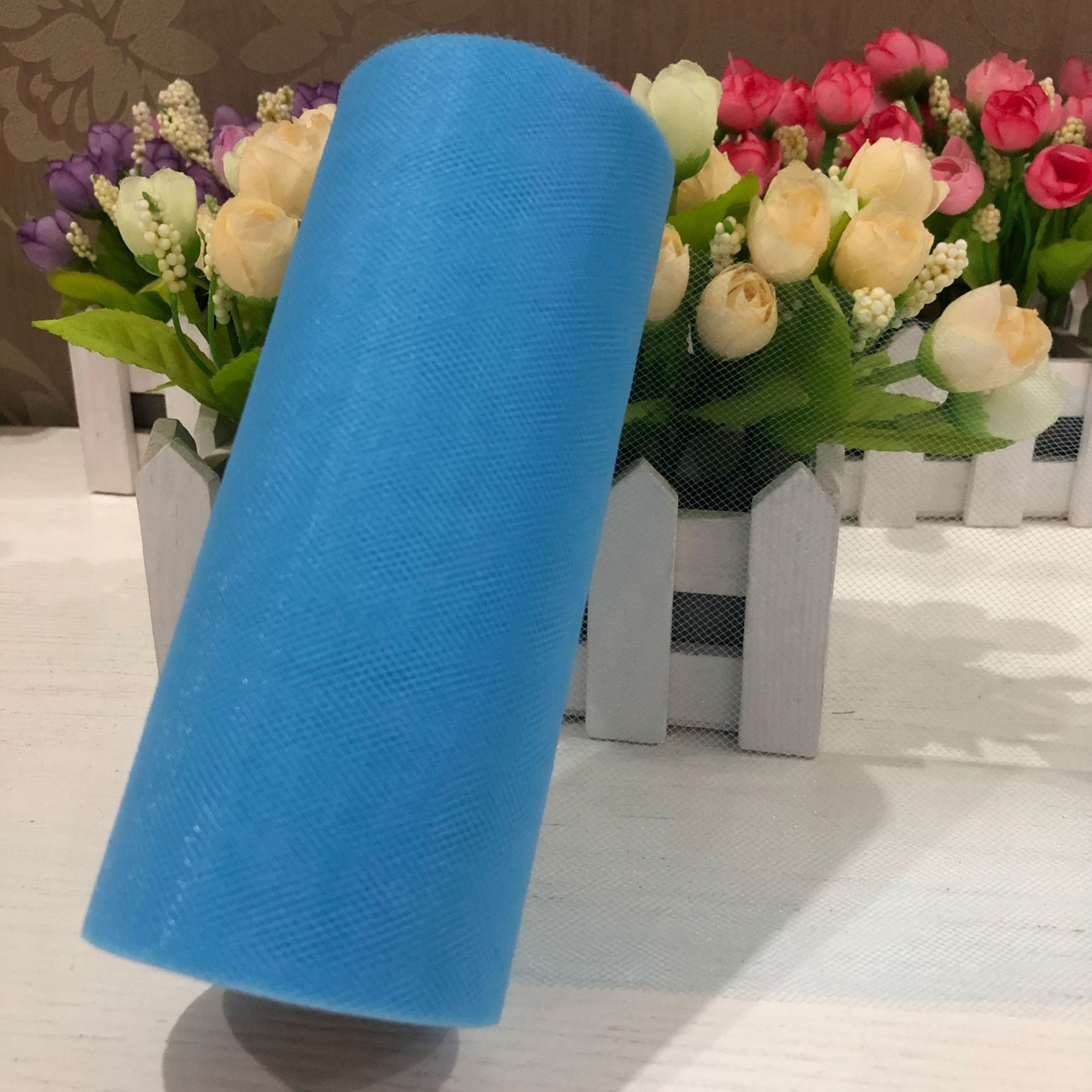 Picture of Wedding party decoration American mesh roll tutu skirt birthday table skirt tulle yarn wedding decoration 15cm * 25 yards