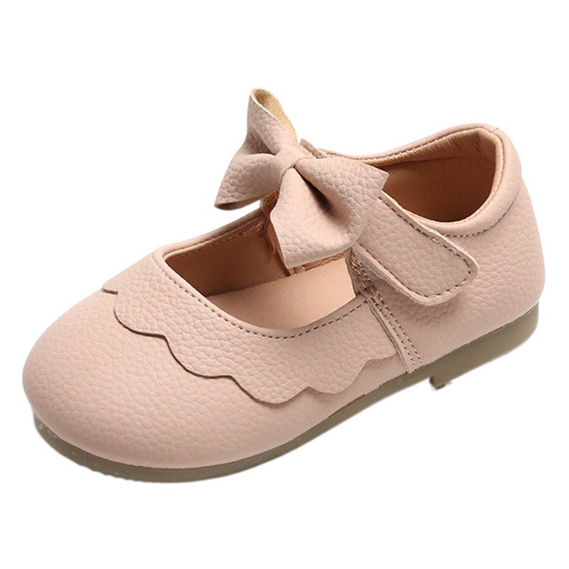 2025 Spring and Autumn Infant Soft Soled Shoes Baby Toddler Shoes Korean Style Bow Princess Small Leather Shoes Children's Shoes