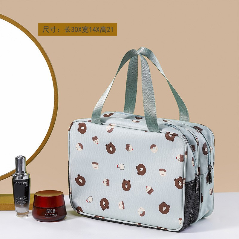 Picture of Double-Layer Large-Capacity and Good-Looking Storage Bag for Travel, Portable Toiletry Bag, Simple Waterproof and Stowable Cosmetic Bag