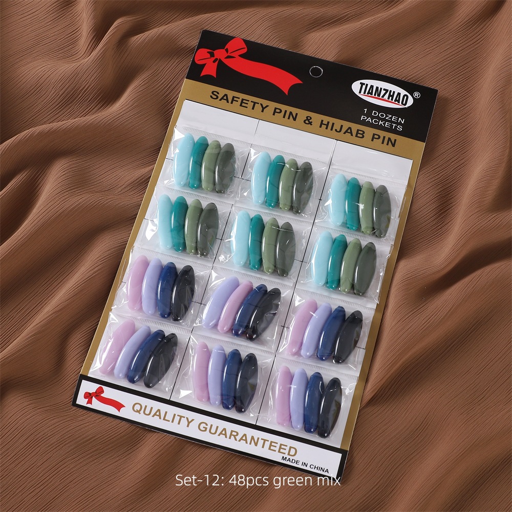 Picture of Cross-Border Plastic Color Safety Pin Hijab Pin Silk Scarf Clip Neck Clip Scarf Buckle Anti-Exposure Pin Drop Shipping