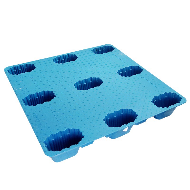 Blow Molding Nine-Legged Plastic Pallet Forklift Industrial Plastic Pallet Logistics Warehouse Floor Board Moisture-Proof Pad Factory