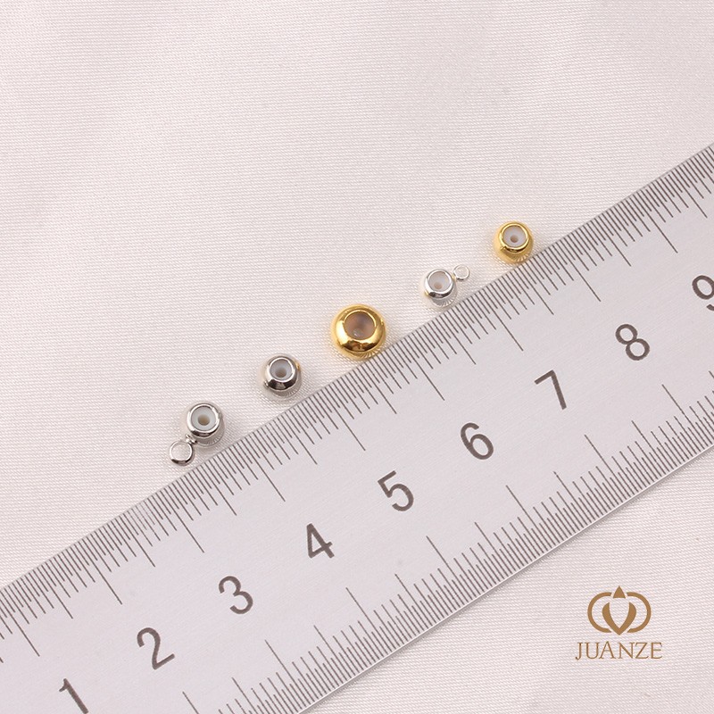 Picture of Bag gold color belt hanging without hanging silicone plug positioning adjustment round bead spacer handmade DIY hand necklace material accessories