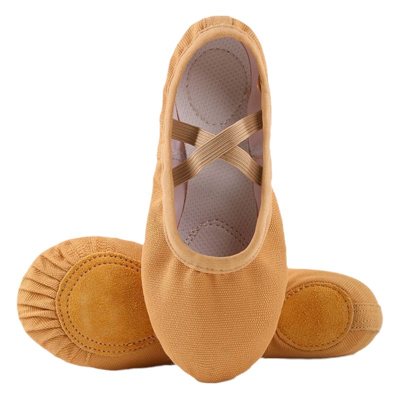 Lace-free dance shoes adult female children soft bottom exercise shoes body student dancing shoes cat claw shoes ballet shoes