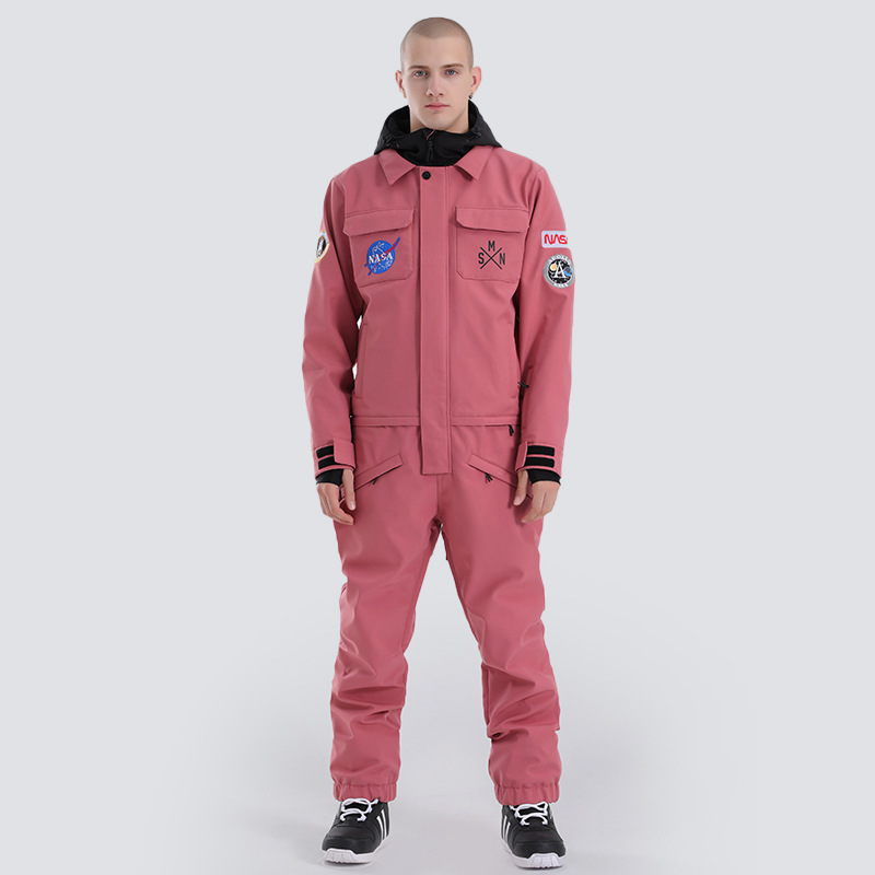 Picture of Ski Suit for Women, Windproof, Waterproof, Thickeneded and Warm, Outdoor Equipment, Single and Double Board Export One-Piece Ski Suit for Men