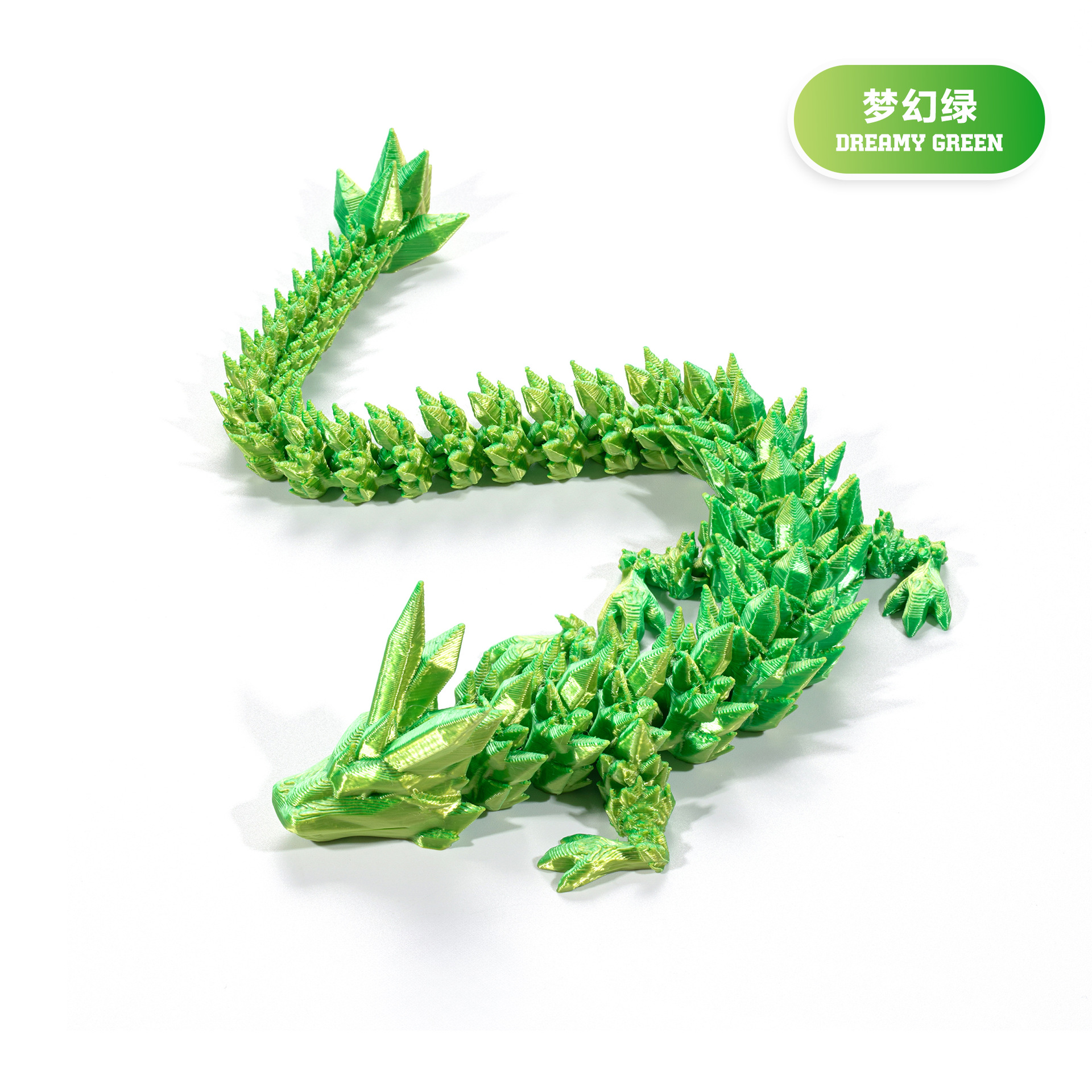Picture of 3D printing cross-border hot selling ornaments joint movable Crystal Gem dragon ornaments hand-made suit dragon decoration