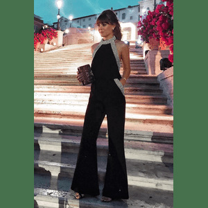 Picture of in stock Sexy Fashion Elegant Neck Jumpsuit Women's Sexy Fashion Elegant Flash Dress Women's Clothing