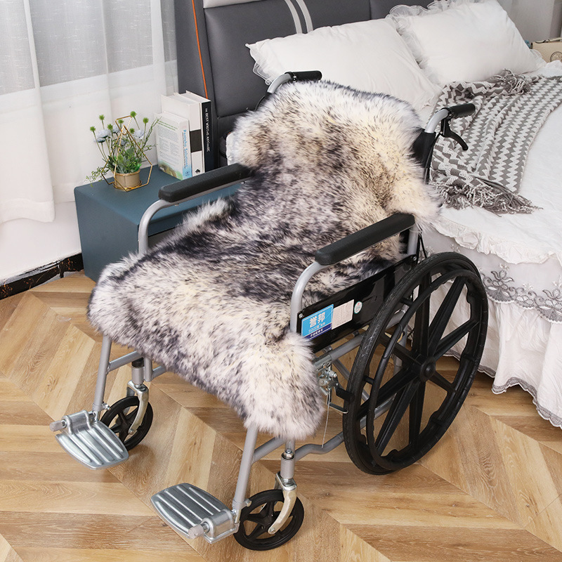 Picture of Wool Wheelchair Cushion Fur Integrated Sofa Cushion Living Room Bedroom Floor Mat Thickeneded Plus Logo Chair Cushion Wholesale