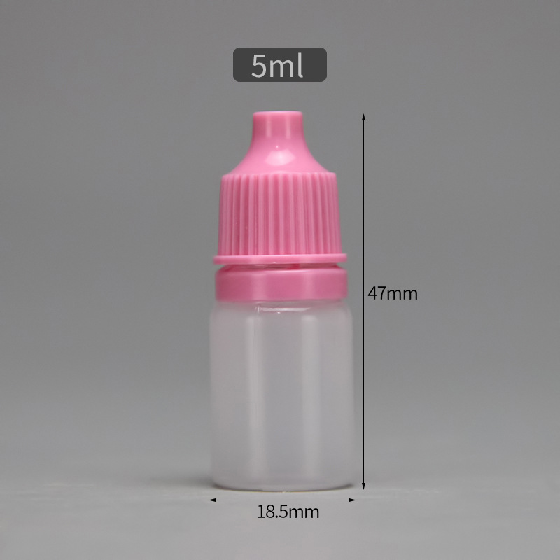Picture of Eye Drops Bottle 5ml Squeeze Tip Anti-Theft Cap Small Dropper Bottle Liquid Plastic Packaging 5ml Eye Drops Bottle