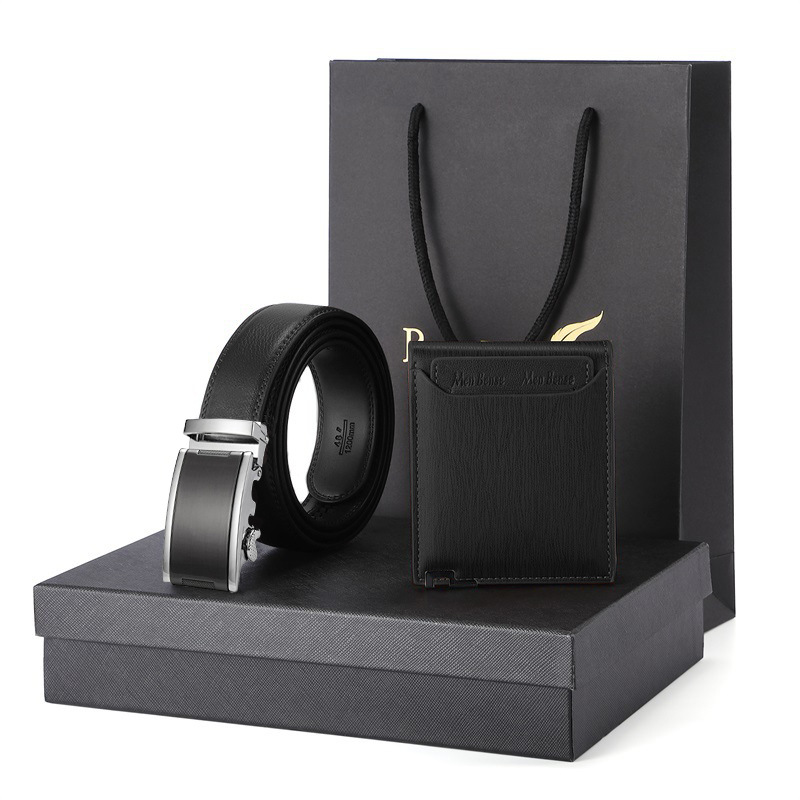 Picture of Gift Wallet Belt Set Corporate Business Men's Genuine Leather Logo Belt Men's Brand Belt Logo Customization