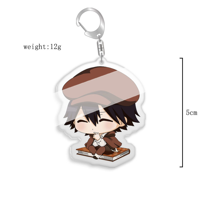 Picture of Mizhuo Bungo Stray Dogs Dazai Osamu Photo Card Keychain Acrylic Pendant Anime Trendy Merchandise
