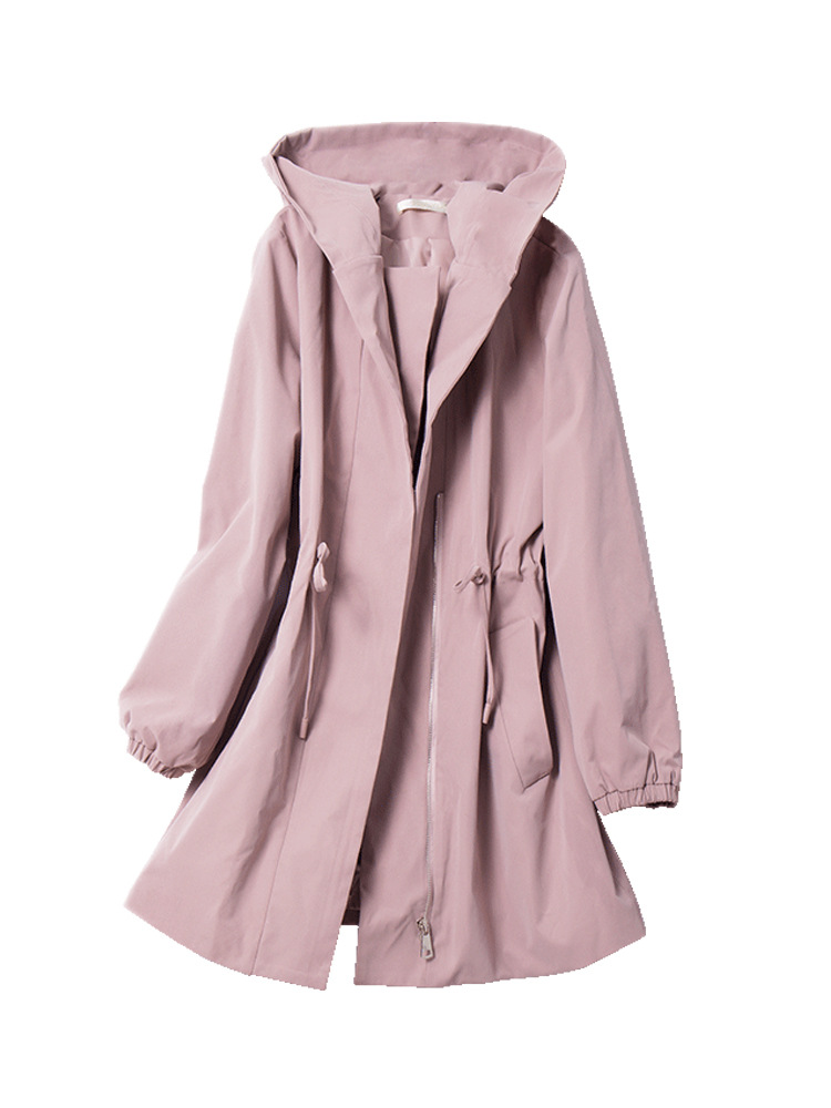 Picture of Casual Waist Slimming Coat Women's 2024 Spring and Autumn Korean Style plus size Loose Middle-aged Mother's Age-reducing Mid-length Coat