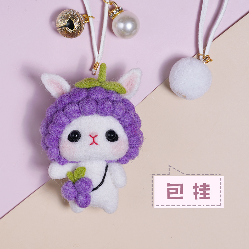 Picture of Little White Rabbit adult handmade diy creative gift hands-on sewing homemade material package wool felt pokes