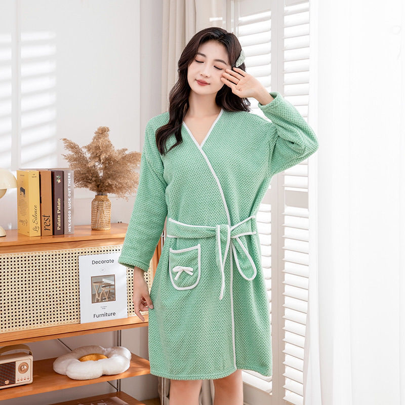 Picture of Wearing Bath Towel Bath Skirt Water Absorbent Quick-Drying No Hair Dropped Cute Student Home Lovers Bath Skirt Nightgown Bathing