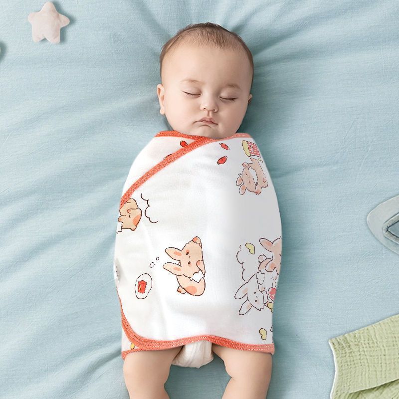 Picture of Baby Anti-Scare Sleeping Bag Spring Autumn and Winter Pure Cotton Newborn Baby Swaddling Towel Wrapping Towel Anti-Scare Sleeping Bag Artifact